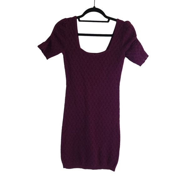 Free People Dresses & Skirts - Free People Purple Crochet Mini Dress Womens size M